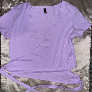 Purple tie-around crop top!